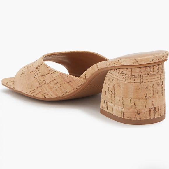 NWOT ABOUND Tan Cork Slip On Heel Sandals - Picture 4 of 12